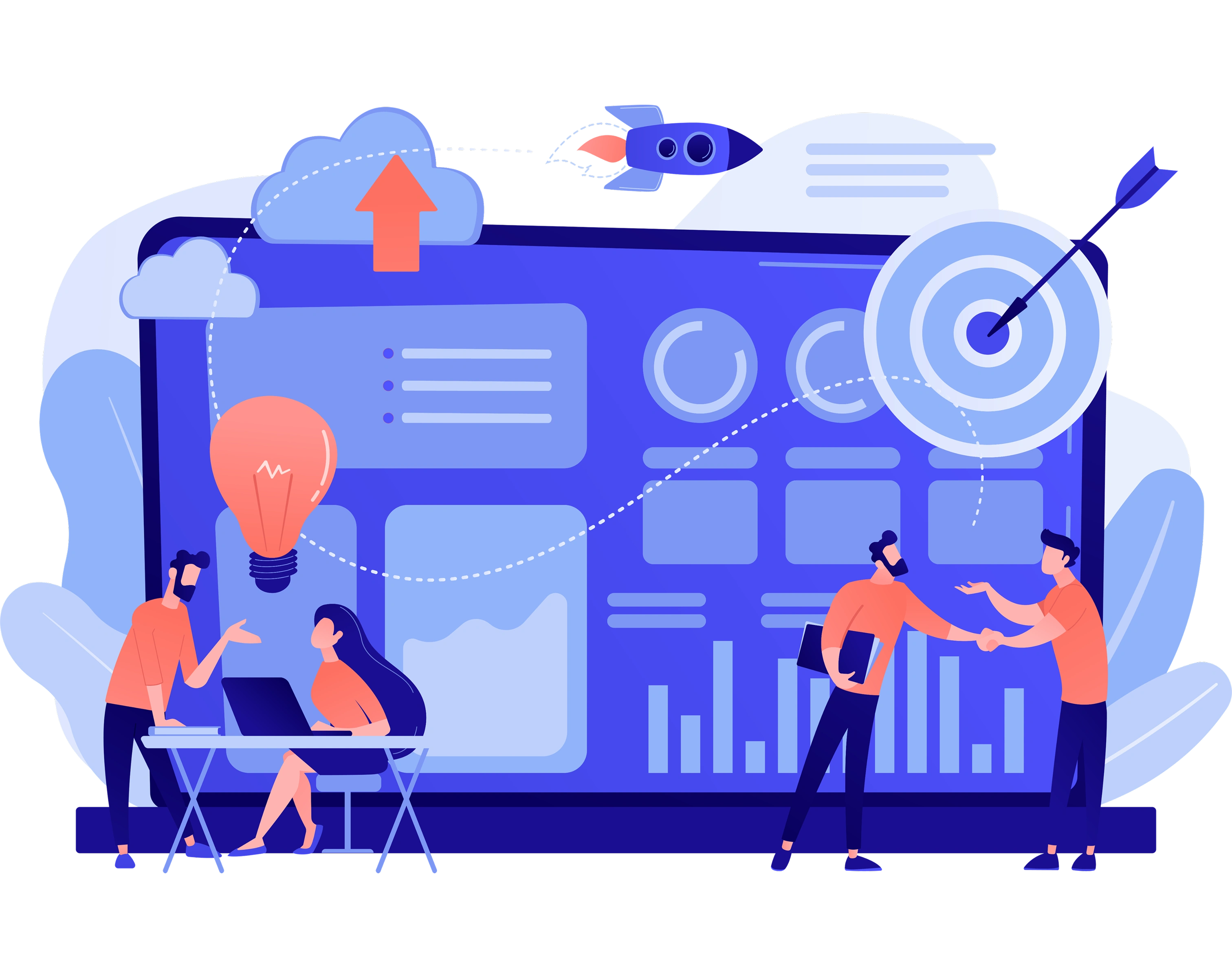 Performance marketing dashboard illustration